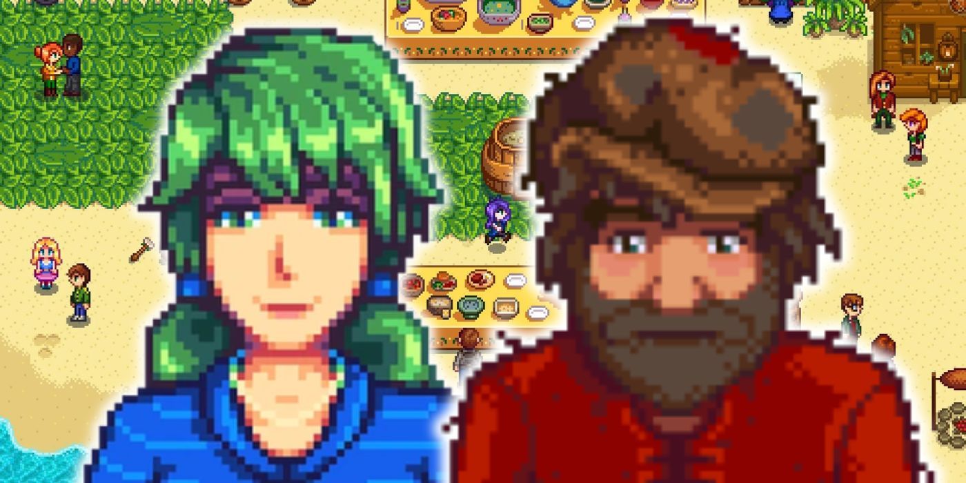 Caroline and Willy from Stardew Valley