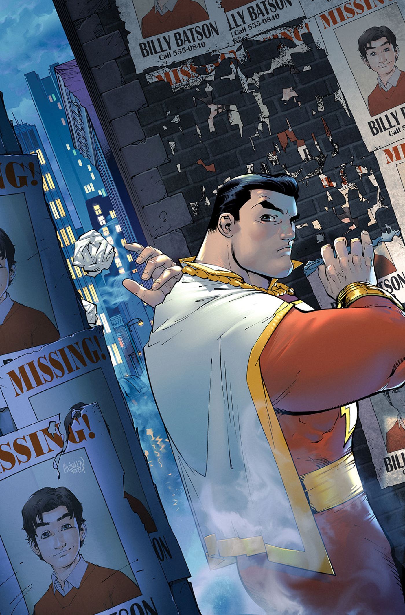 Capa principal de Shazam #13 (Melnikov) Pôster DESAPARECIDO 