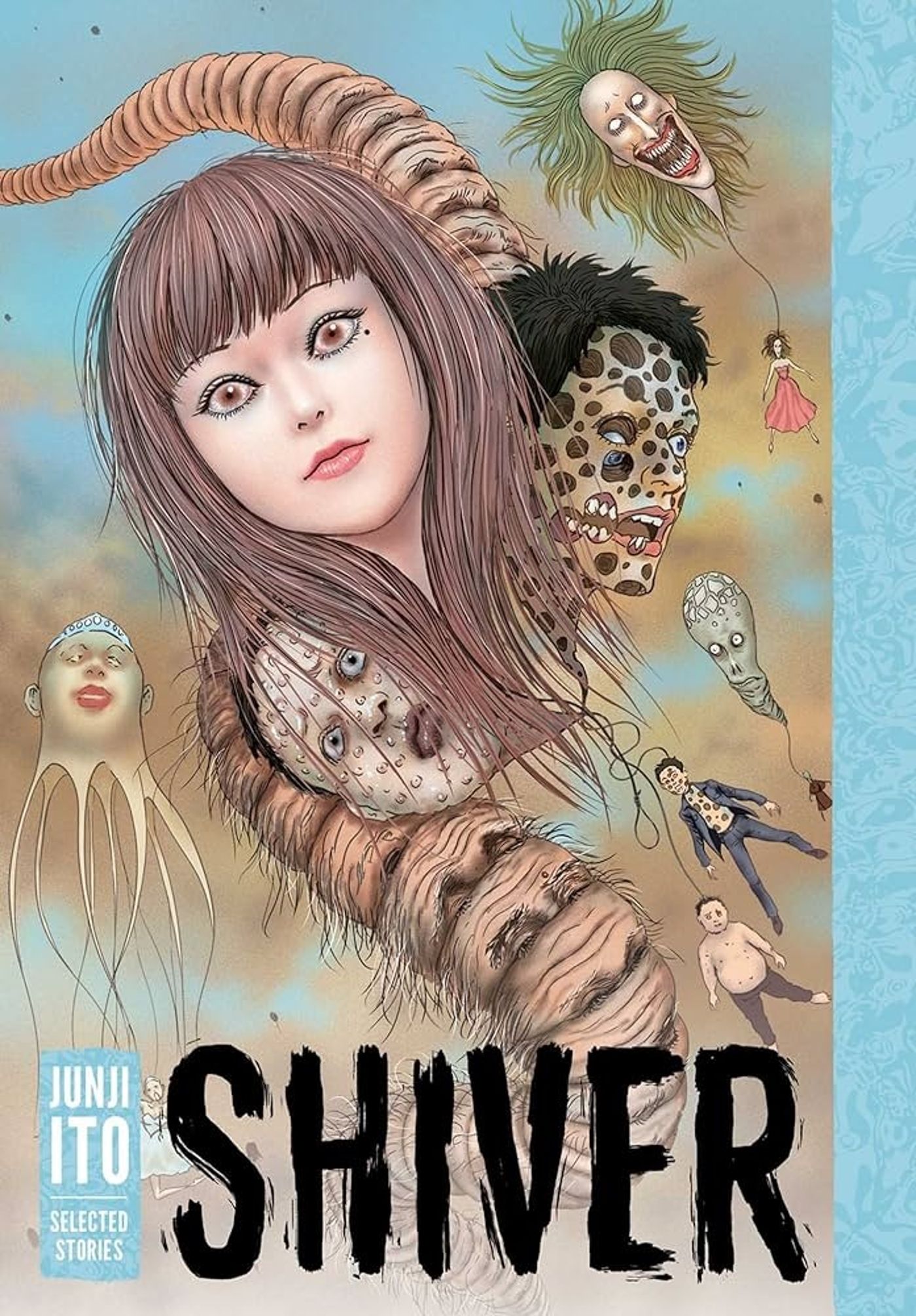 Capa de Shiver apresentando elementos da antologia criando um terror Junji Ito sem forma