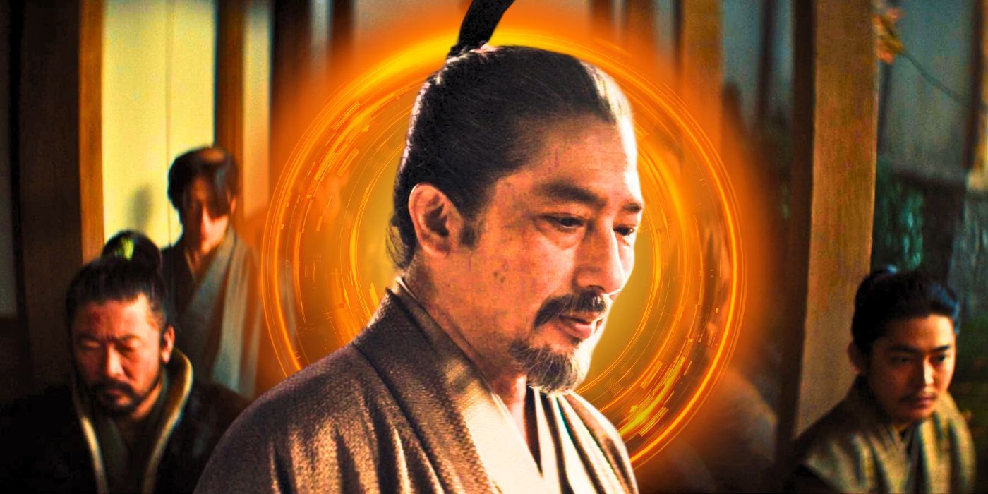 Lord Toranaga in front of his men in Shogun