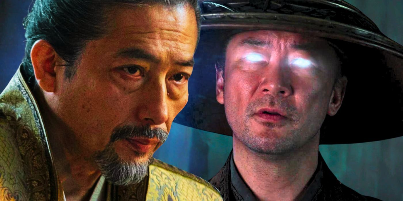 Hiroyuki Sanada as Yoshii Toranaga in Shōgun (2024) next to Tadanobu Asano as Raiden in Mortal Kombat (2021)