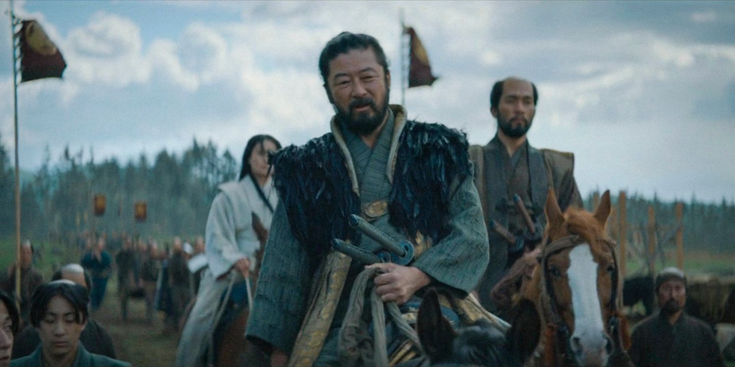 Yabushige mounted on horseback in Shogun season 1 ep 8