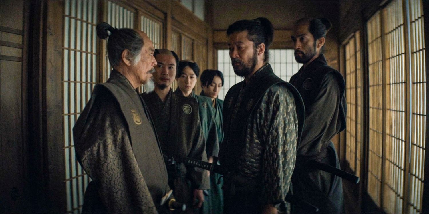 Yabushige gathered with the other generals and advisors in Shogun season 1 ep 8