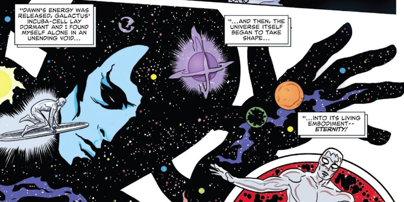 Silver Surfer at the beginning of the Universe