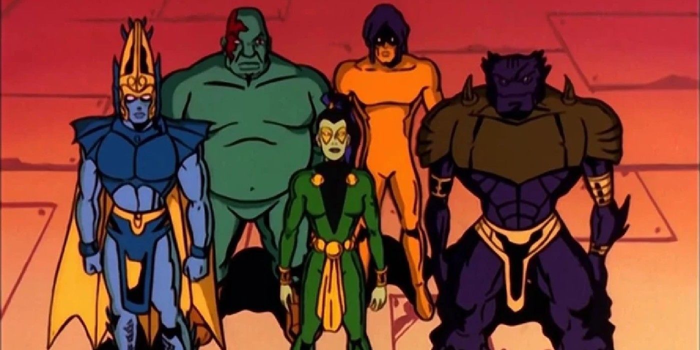 silver surfer the animated series, antibody, gamora and the wanderers looking up