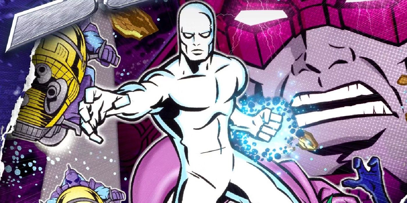 silver surfer the animated series, silver surfer in space with galactus behind