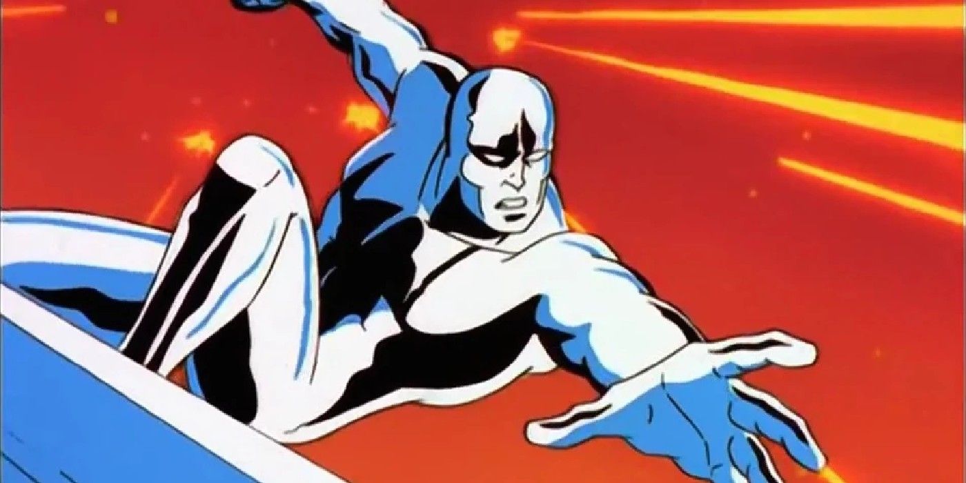 silver surfer the animated series, the origins of the silver surfer part 2, silver surfer dodges an attack in space