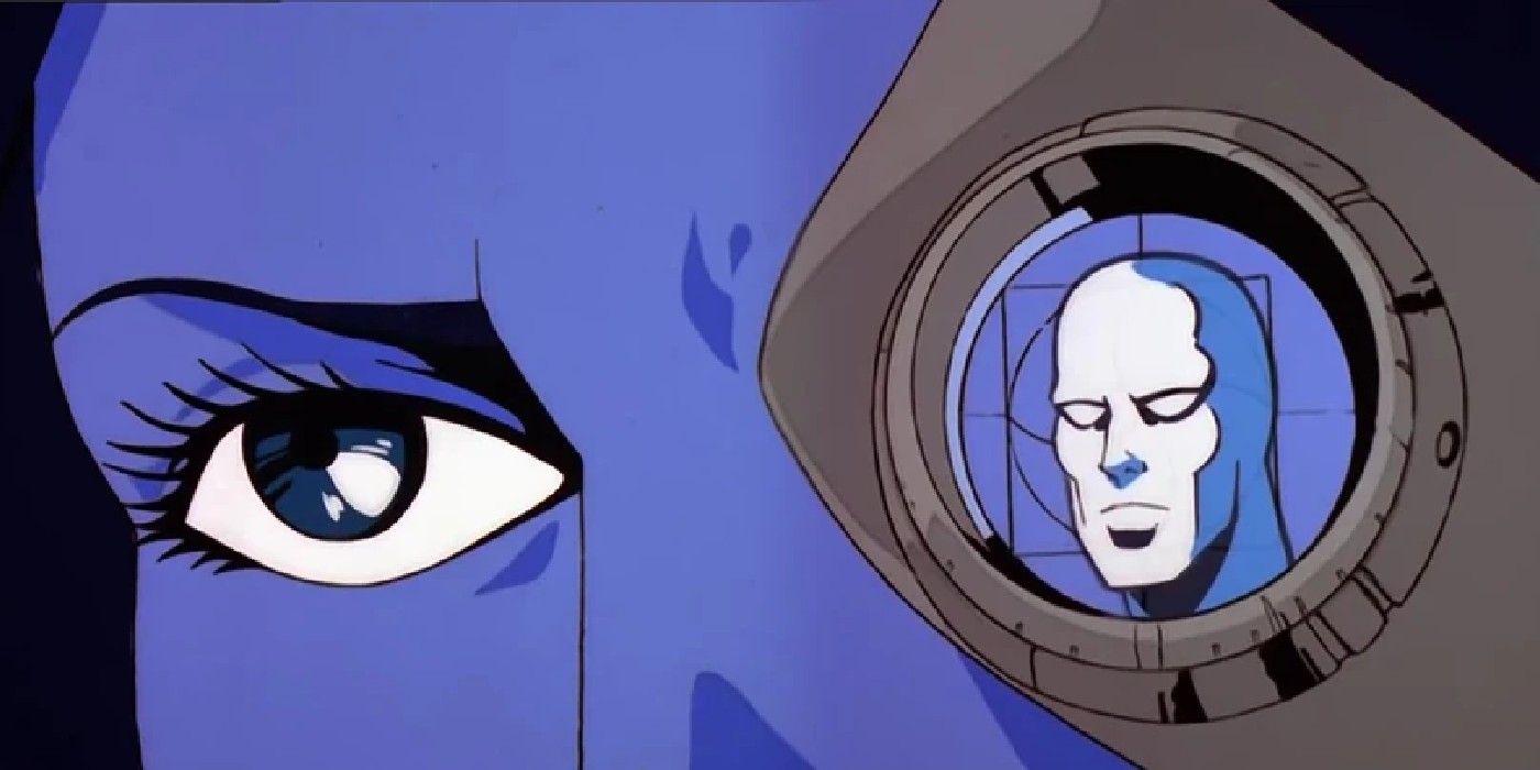 silver surfer, the learning curve part 2, silver surfer reflected in nebula's mechanical eye