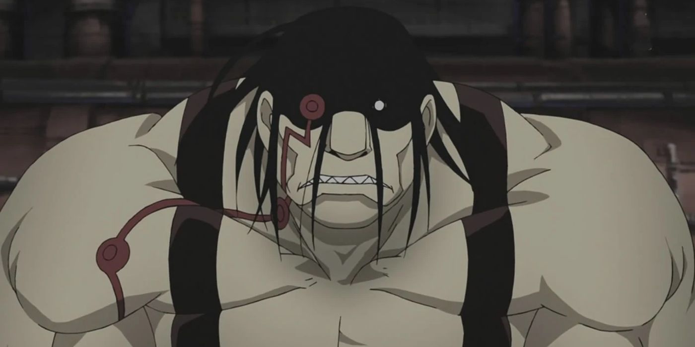 sloth from fullmetal alchemist in adark room