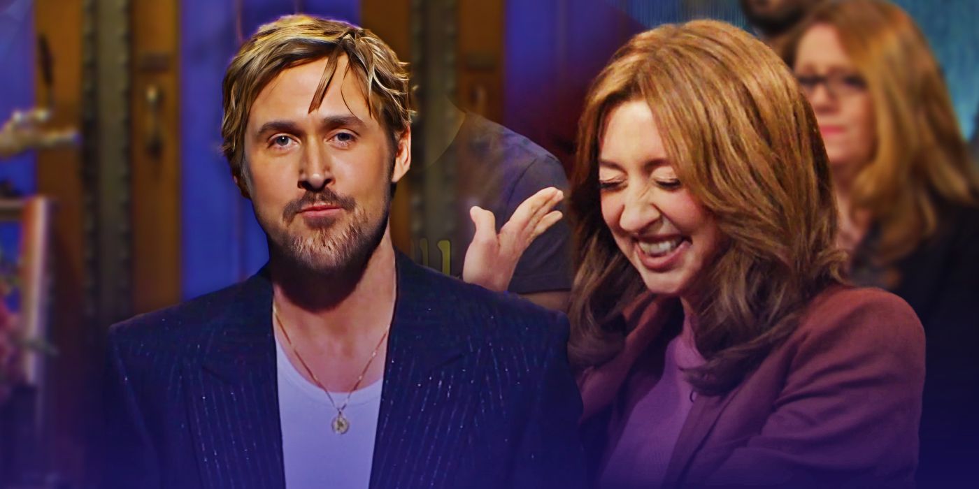 Ryan Gosling on Saturday Night Live with Heidi Gardner laughing during Beavis and Butthead skit