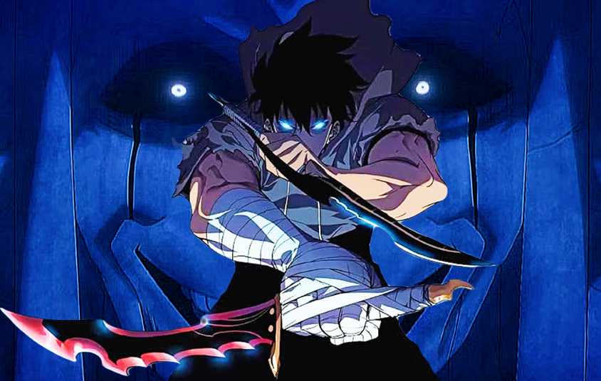 Jinwoo et la Statue de Dieu de Solo Leveling