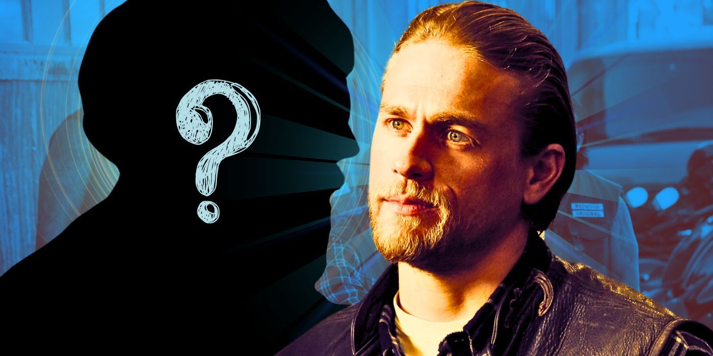 Sons of Anarchy Opie's silhouette with a question mark next to Jax Teller