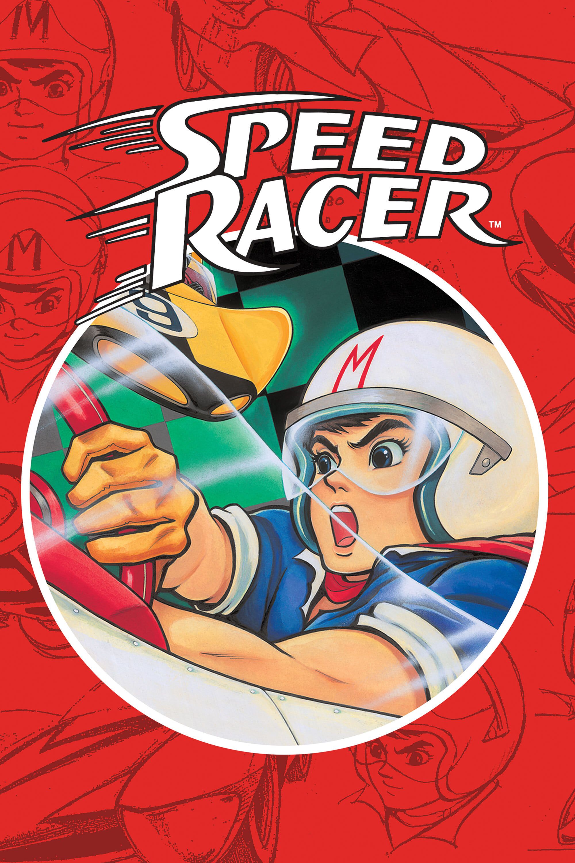 Speed Racer TV Show Poster Featuring Go Mifune Driving a Racecar-1