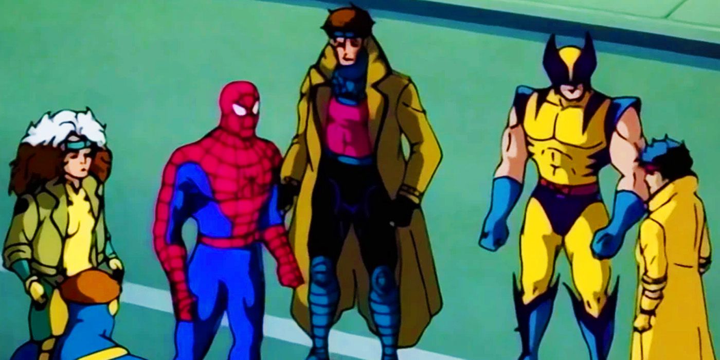Spider-Man gathered with the X-Men in X-Men The Animated Series