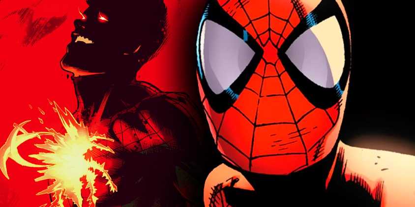 spider-man looking evil