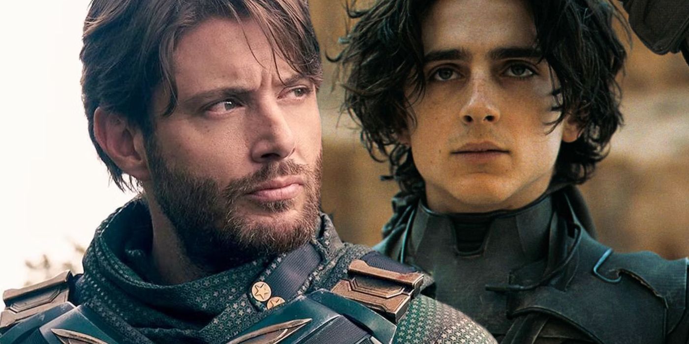 Split image of Jensen Ackles as Soldier Boy in The Boys and Timothee Chalamet as Paul Atreides in Dune