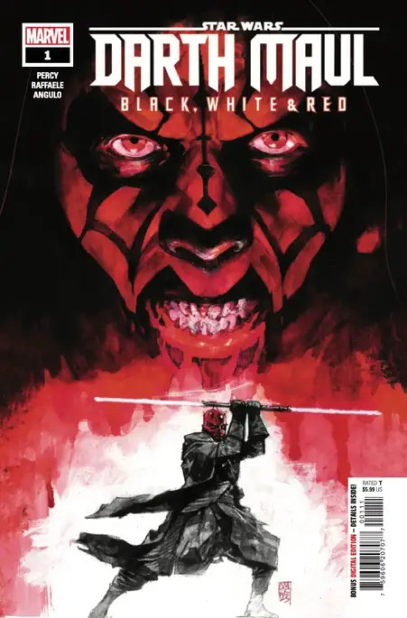 Cover of Star Wars: Darth Maul - Black, White & Red featuring Darth Maul.