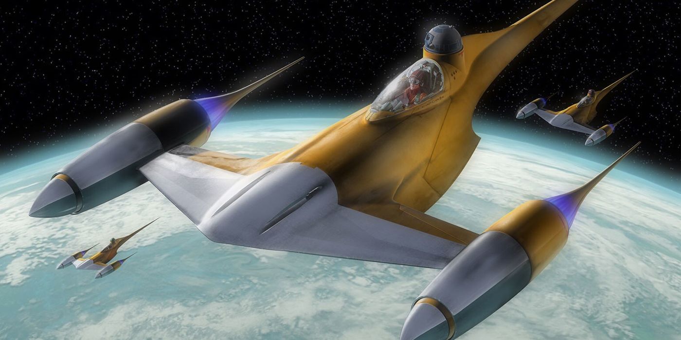 Star Wars - N-1 Starfighters na batalha por Naboo.