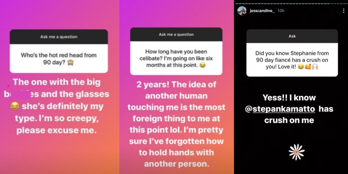 Stephanie Matto em 90 Day Fiance no Instagram falando sobre Jess Caroline