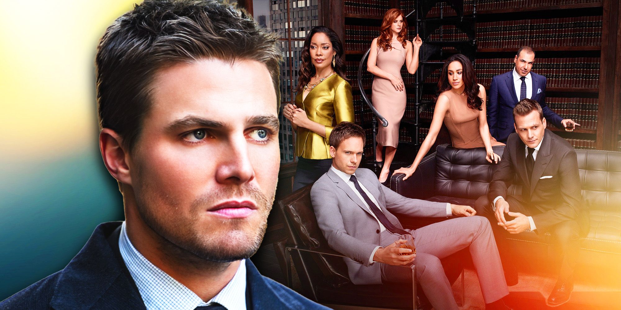 Custom image of Stephen Amell and the cast of Suits