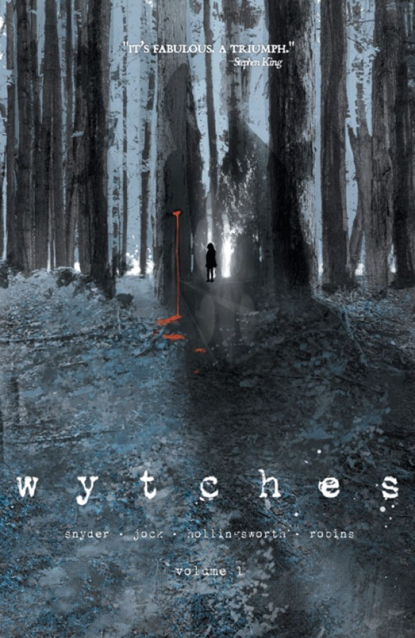 A capa da Wytches apresentando a crítica positiva de Stephen King.
