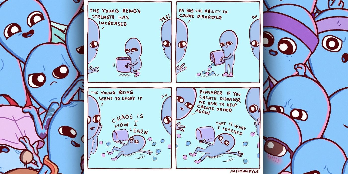 strange planet comic about teaching your kids