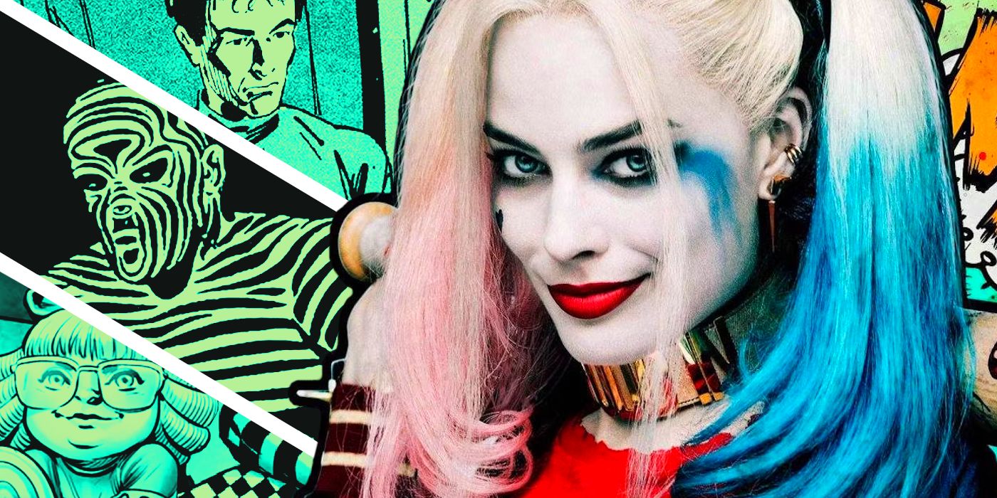 suicide squad's harley quinn with the team's weirdest members