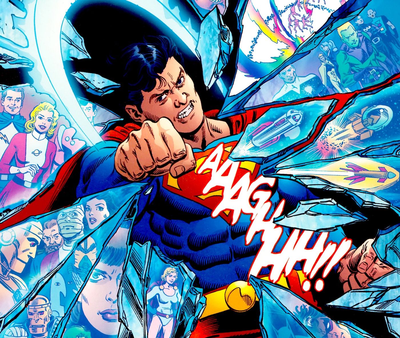 Superboy Prime dá um soco na realidade