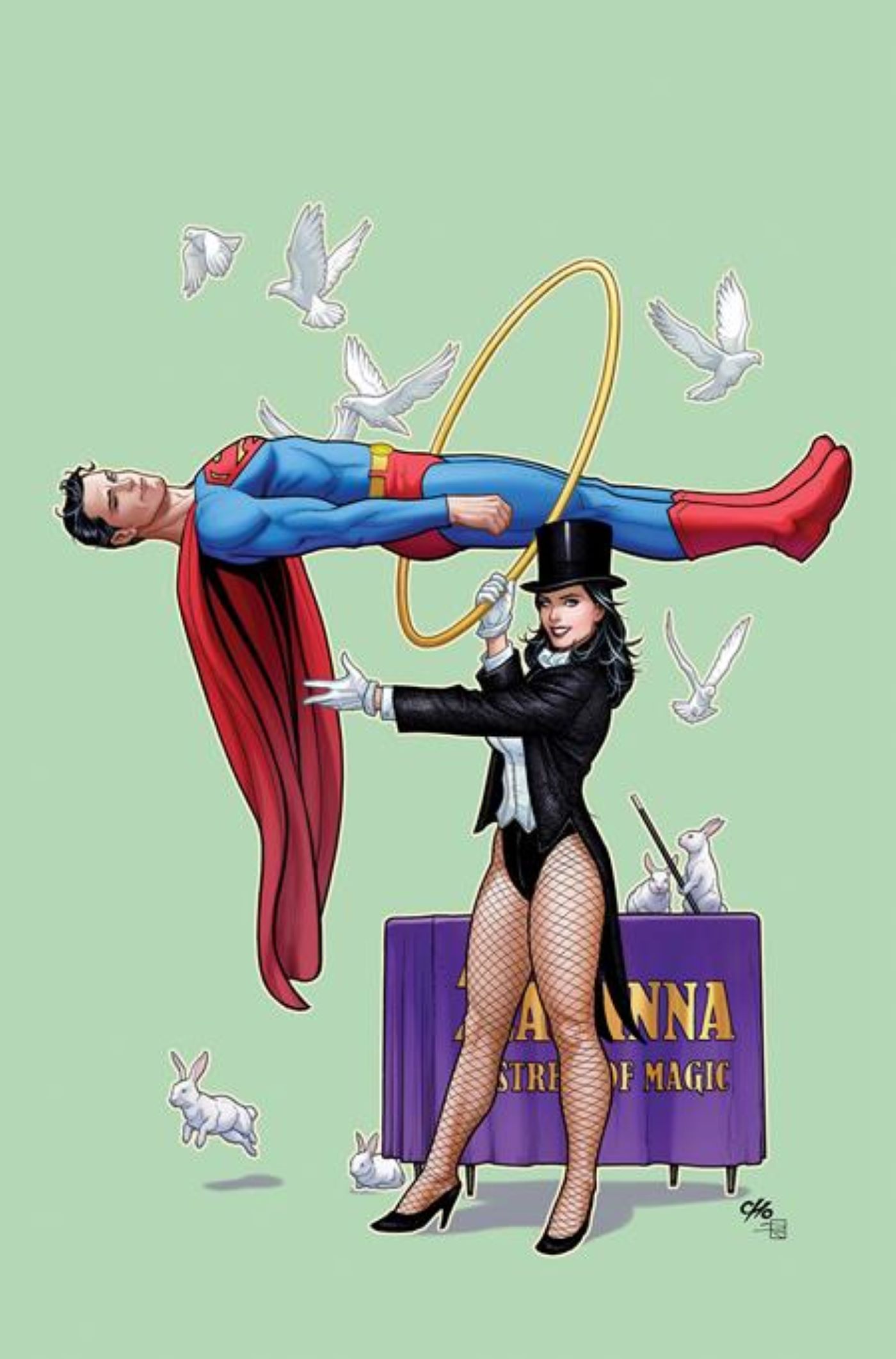 Superman #16 com Zatanna e Superman e Pombas