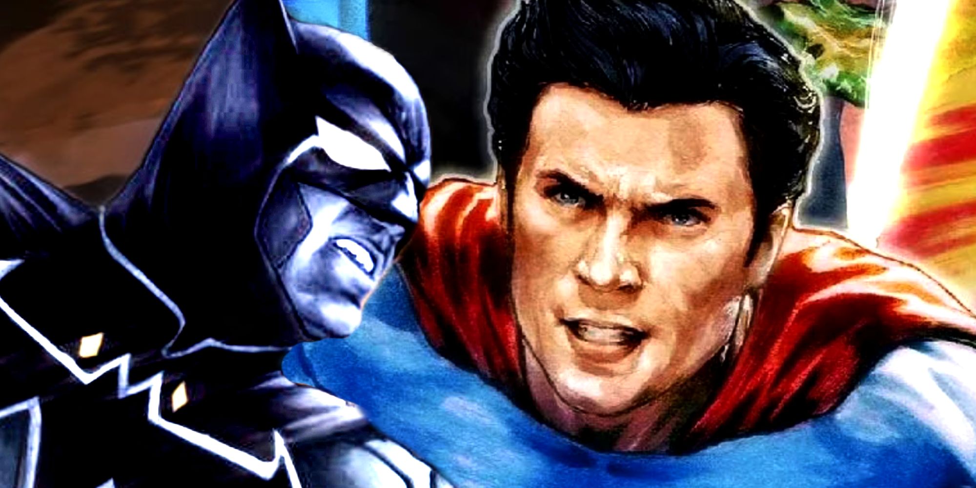 Superman and Batman in Jump into Battle in Smallville Season 11 Comic Book Covers
