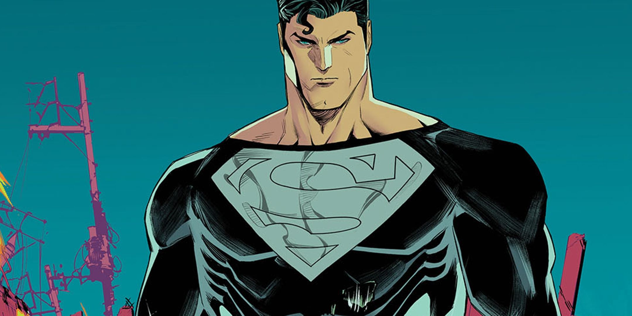 Superman Wearing His Black Suit DC