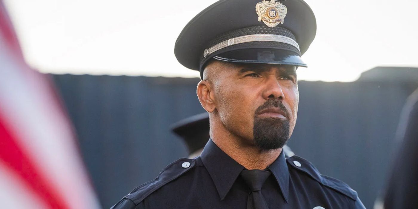 Hondo (Shemar Moore) looks on while wearing his dress uniform in SWAT