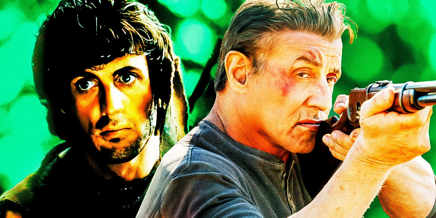 Sylvester Stallone as Rambo from First Blood & Sylvester Stallone as Rambo from Rambo Last Blood