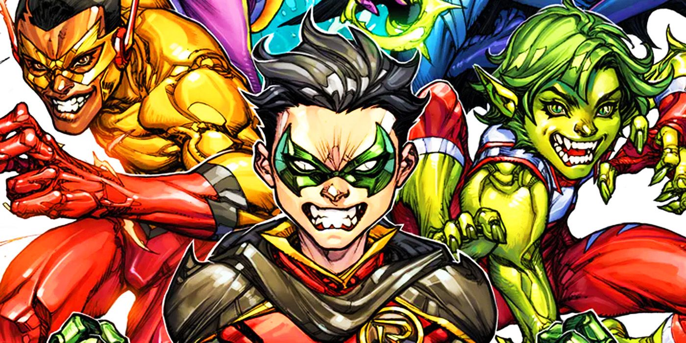 Teen Titans grinning in DC Comics Rebirth