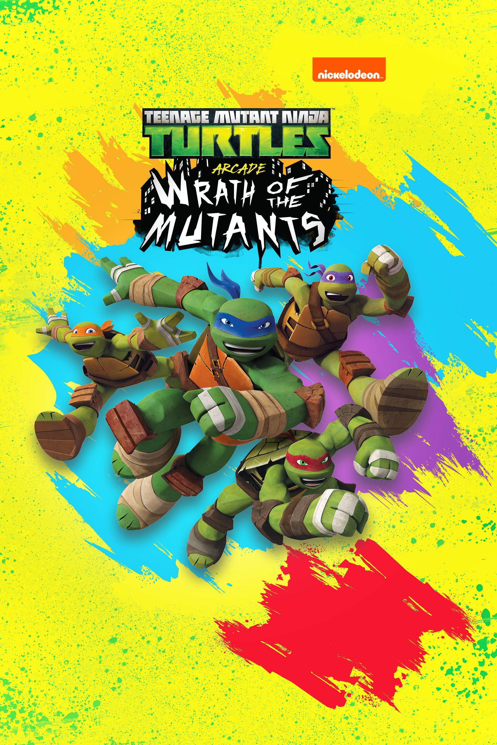 Pôster do jogo Teenage Mutant Ninja Turtles Arcade - Wrath of the Mutants