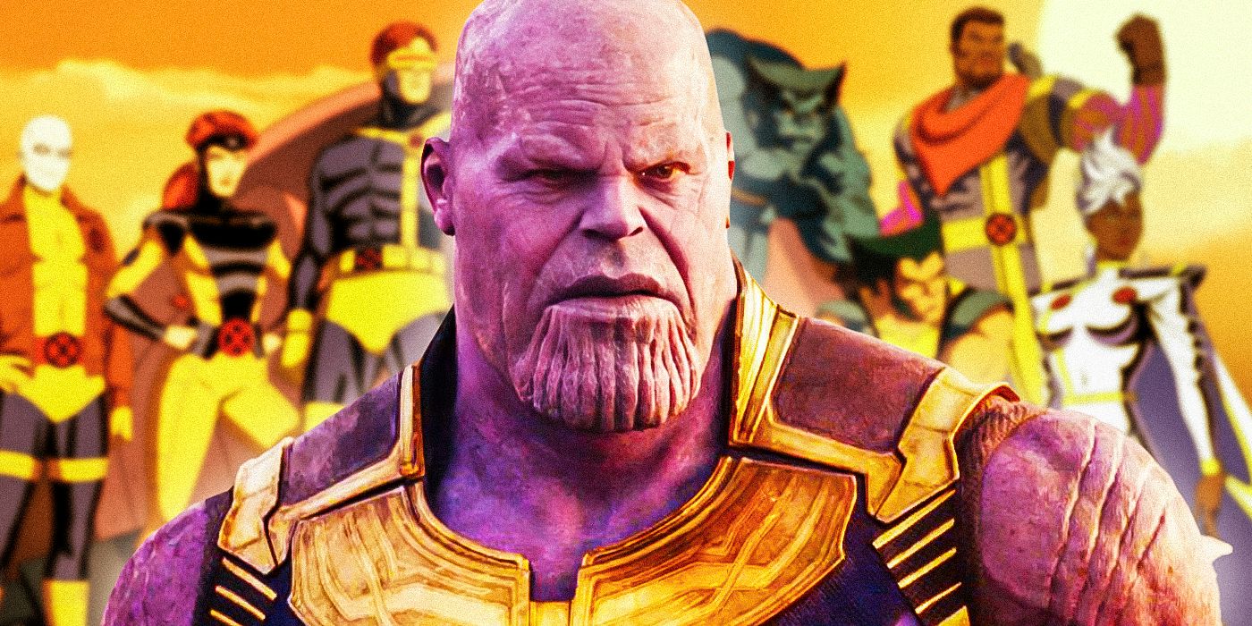 Thanos with the X-Men from X-Men 97 behind him