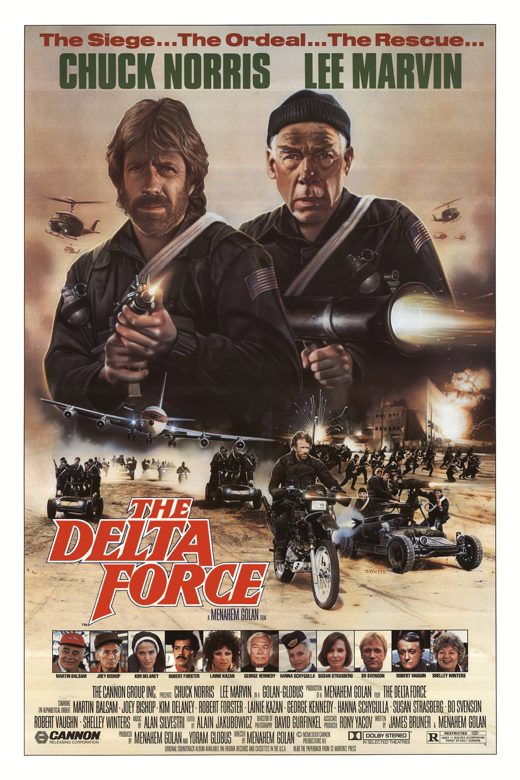 The Delta Force (1986) - pôster - chuck norris e lee marvin