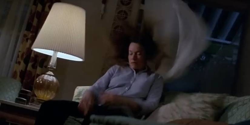 Barbara Hershey as Carla Moran experiencing a paranormal haunting in The Entity (1982)