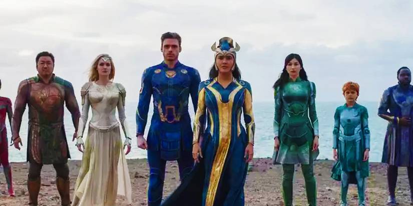 The Eternals gathering on Earth in Eternals
