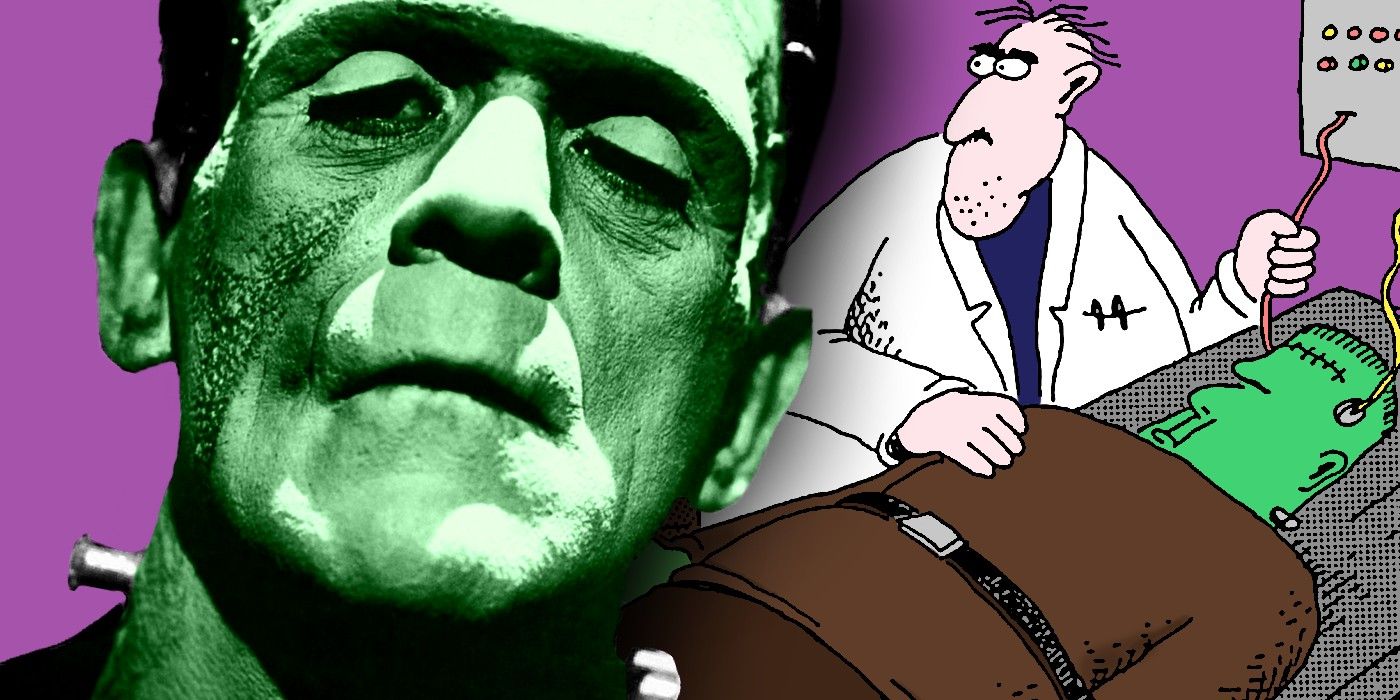 the far side and classic frankenstein