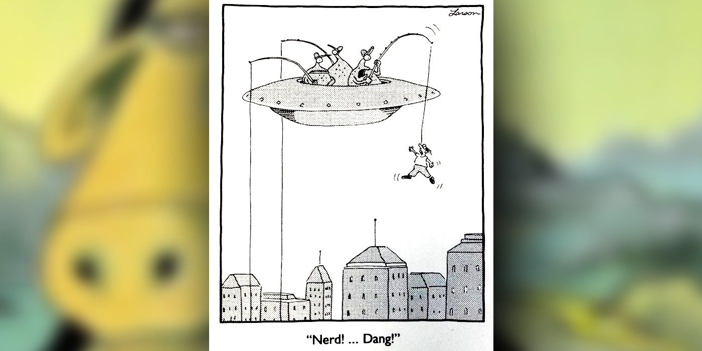 the far side comic with aliens fishing for humans