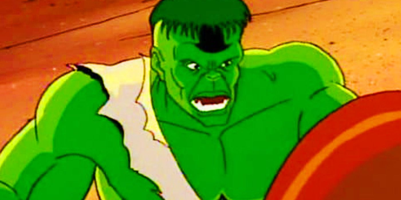 The Hulk battling with the Juggernaut in X-Men The Animated Series