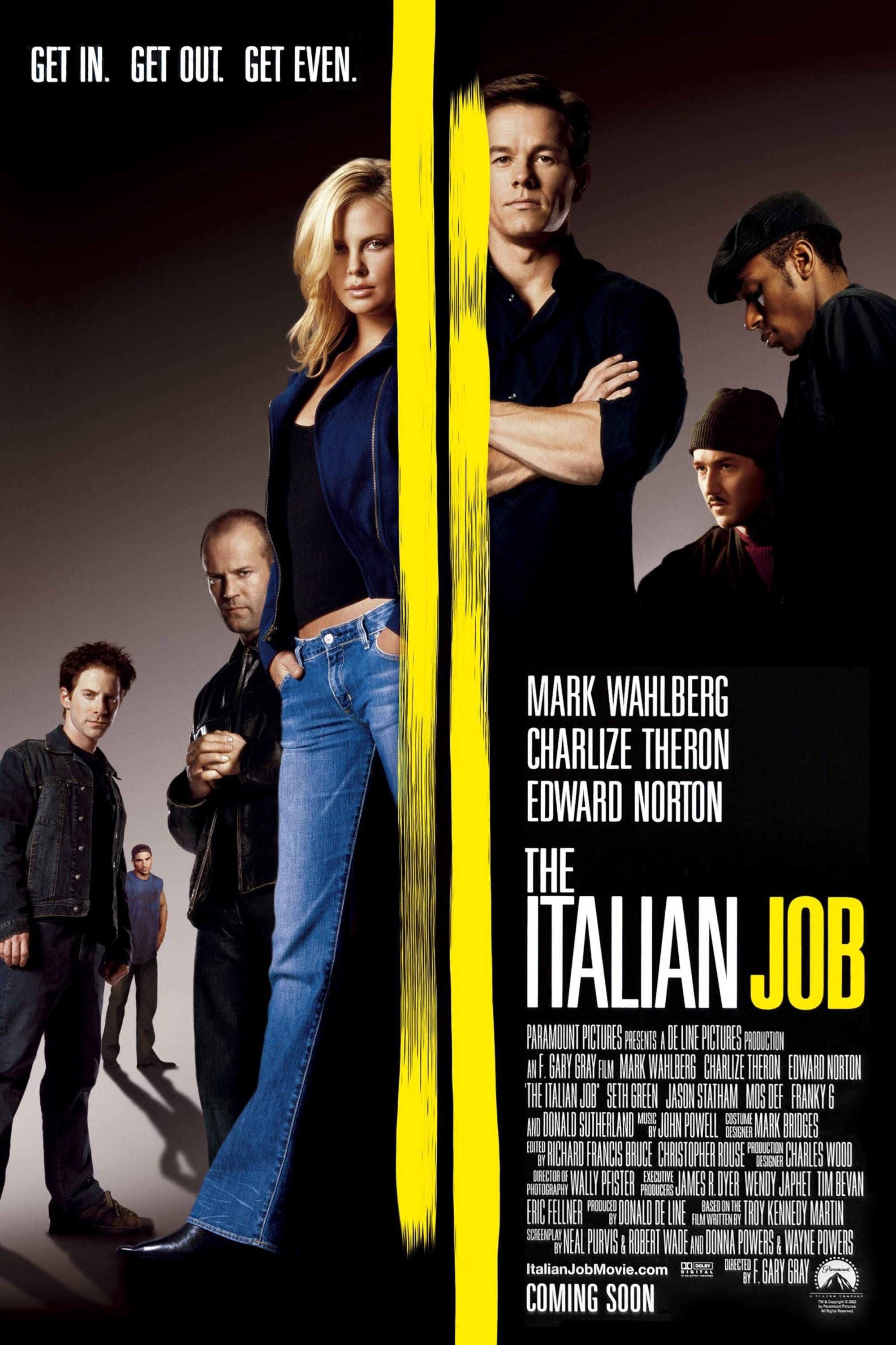 The Italian Job (2003) - Poster - Mark Wahlberg - Jason Statham - Charlize Therone