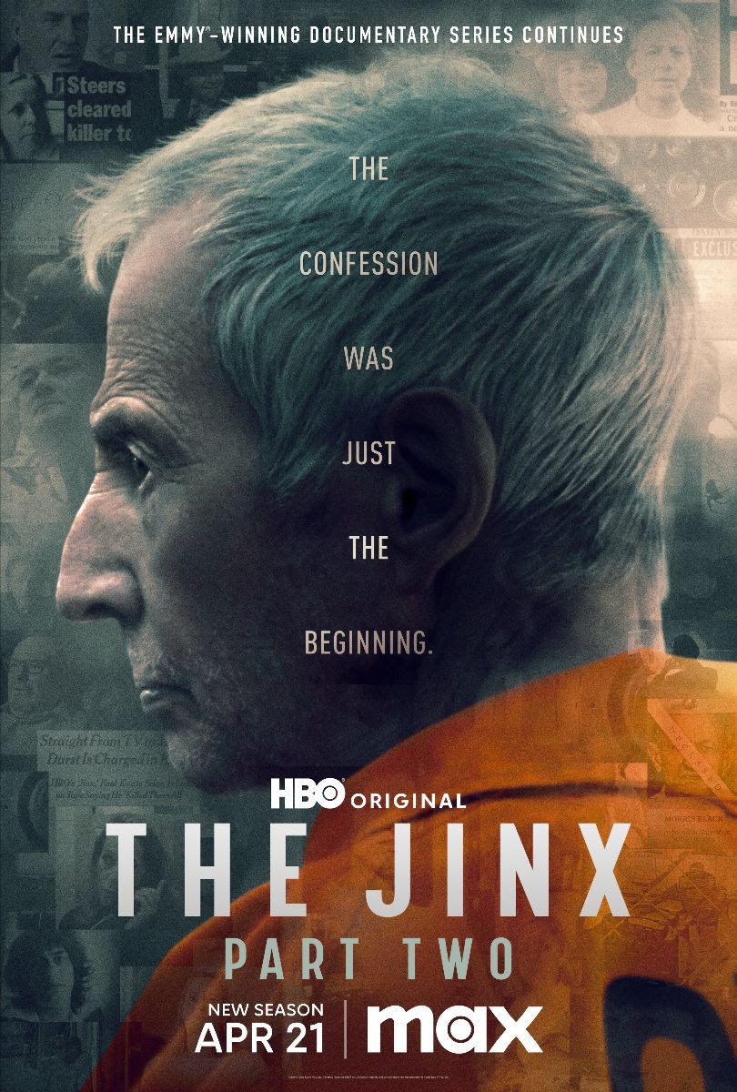 The Jinx Part 2 Poster Featuring a Side Profile of Robert Durst in an Orange Prison Jumpsuit