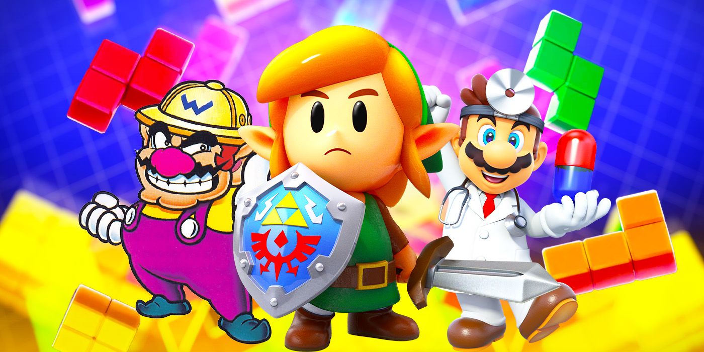 The Legend of Zelda Link’s Awakening, Dr. Mario,  Wario Land and Tetris