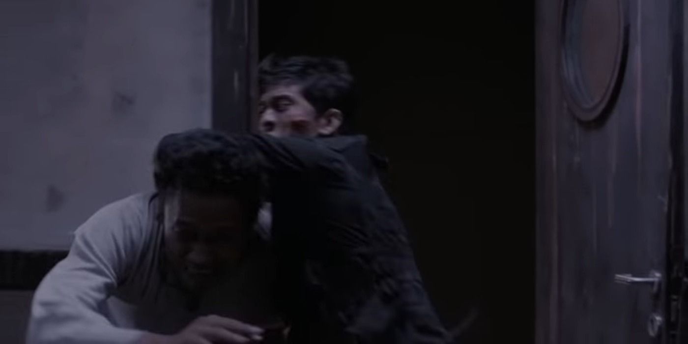 The Raid 2: Redemption (2012) an antagonist get thrown in in air and breaks their back