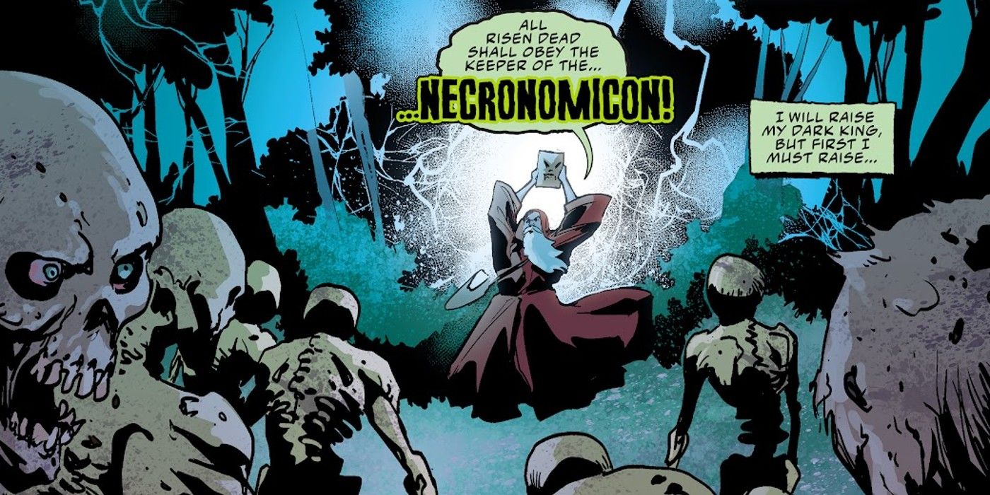 O Sábio levanta o Exército das Trevas com o Necronomicon do Evil Dead