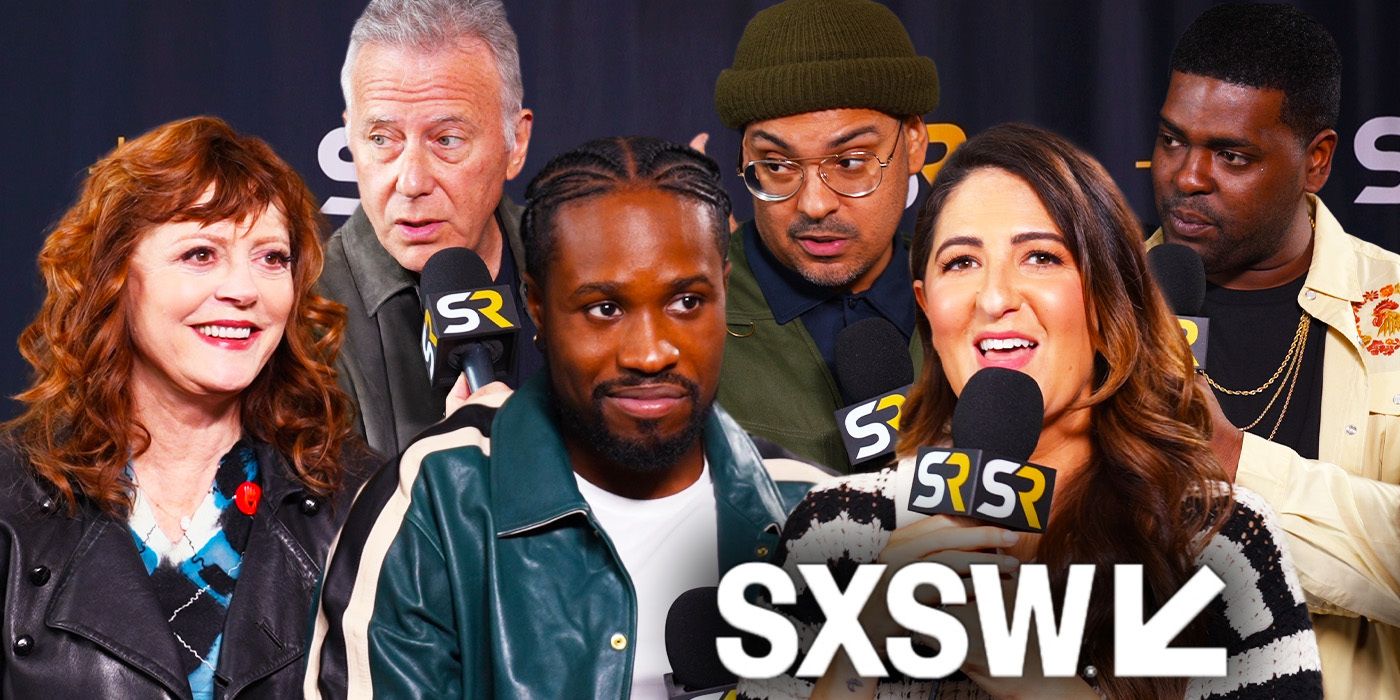 Edited image of The Gutter cast & crew during SXSW interview