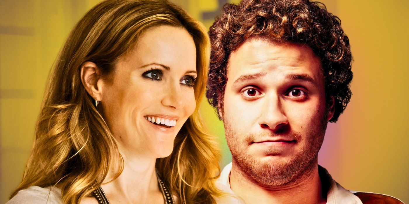 Leslie Mann from This Is 40 with Seth Rogen From Knocked Up