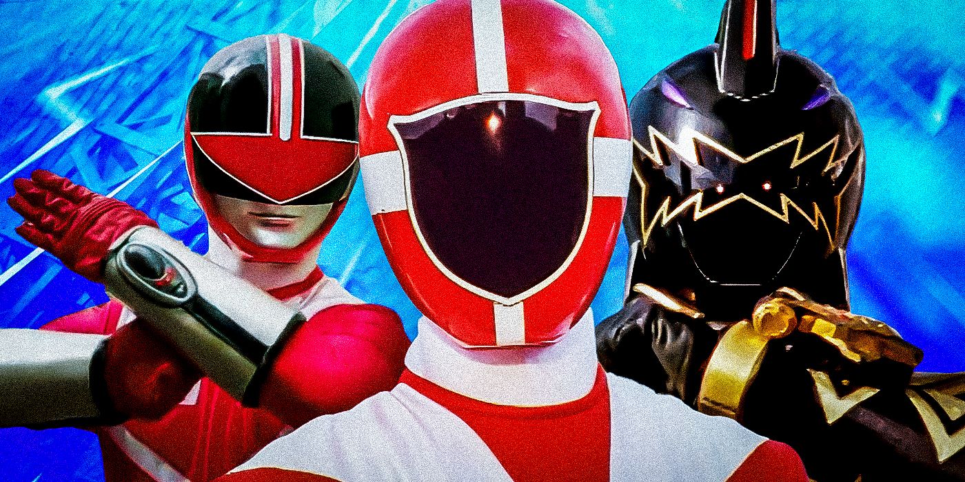 Time Force Red Ranger, Lightspeed Rescue Red Ranger, and Dino Thunder Black Ranger